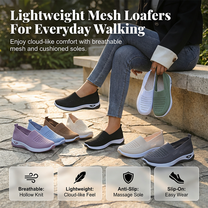 📢⏰👟 PROMO -50% ! Chaussures à Enfiler en Mesh Respirant pour Femme – Semelle Antidérapante, Léger & Pliable (8 Couleurs, 35-43)