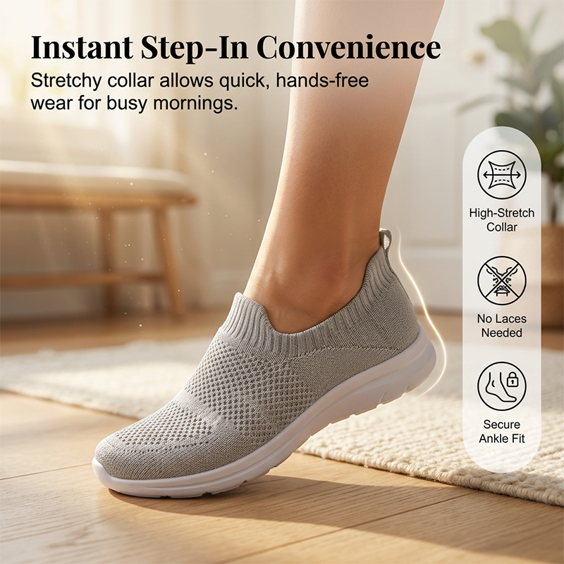 📢⏰👟 PROMO -50% ! Chaussures à Enfiler en Mesh Respirant pour Femme – Semelle Antidérapante, Léger & Pliable (8 Couleurs, 35-43)
