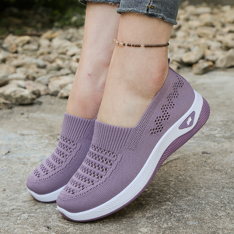 📢⏰👟 PROMO -50% ! Chaussures à Enfiler en Mesh Respirant pour Femme – Semelle Antidérapante, Léger & Pliable (8 Couleurs, 35-43)
