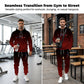 💎 -50% sur Ensemble de Survêtement Dégradé pour Homme💎Design Fondu Noir-Rouge, Sweat à Capuche & Pantalon de Jogging pour Sport & Style Urbain✨