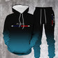 💎 -50% sur Ensemble de Survêtement Dégradé pour Homme💎Design Fondu Noir-Rouge, Sweat à Capuche & Pantalon de Jogging pour Sport & Style Urbain✨