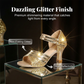 Sandales à talons épais pailletés pour femme