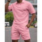 Ensemble homme uni : T-shirt manches courtes et short