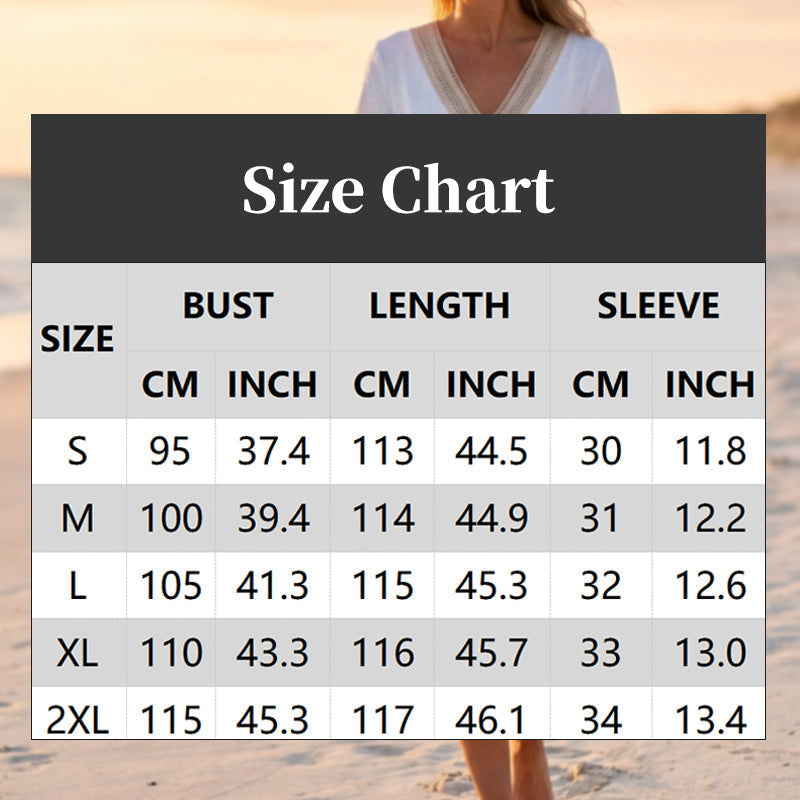 Robe mi-longue à col en V et bordure en dentelle pour femme❤️ACHETEZ-EN 2 ET BÉNÉFICIEZ DE LA LIVRAISON GRATUITE