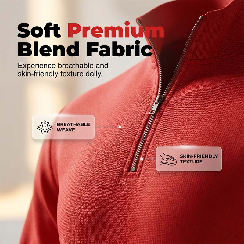 Ensemble pull à fermeture éclair quart de longueur et pantalon de survêtement pour homme