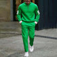 Ensemble pull à fermeture éclair quart de longueur et pantalon de survêtement pour homme