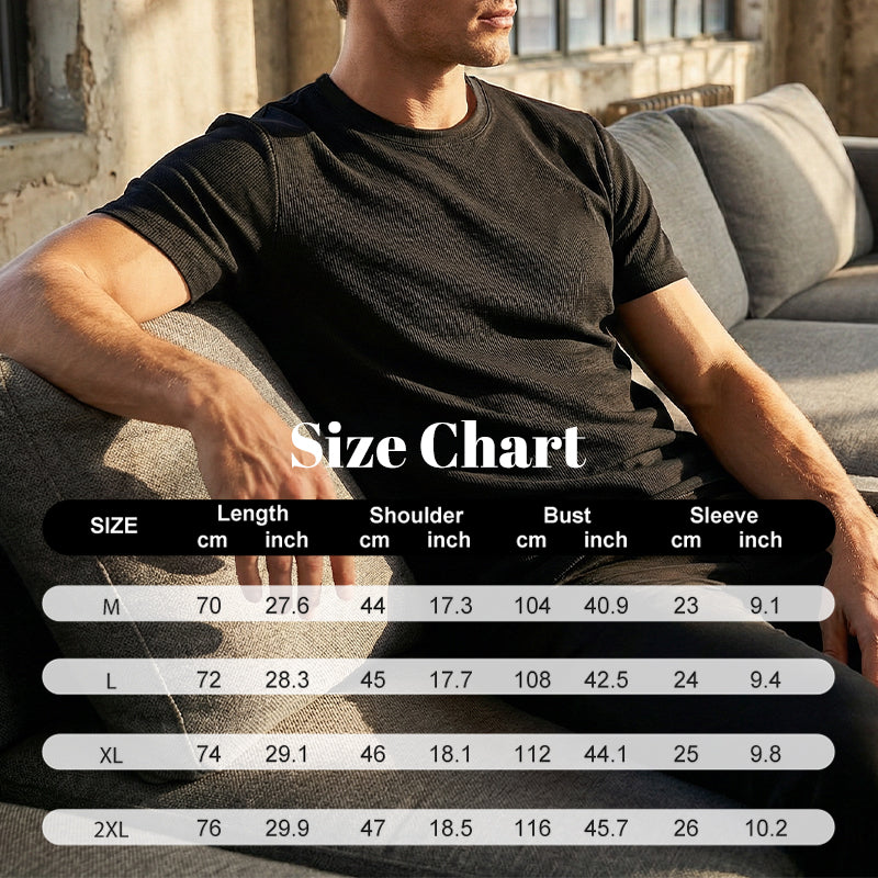 T-shirt à col rond et manches courtes pour homme