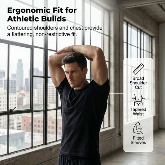 T-shirt à col rond et manches courtes pour homme