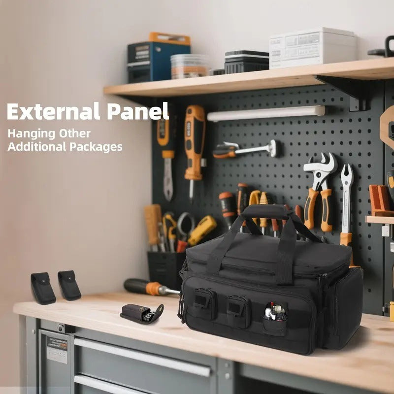 💎✨PROMO -50%🛠️Sac à Outils en Toile Haute Densité – 35 cm, Ultra-Résistant & Bandoulière Amovible (Noir)