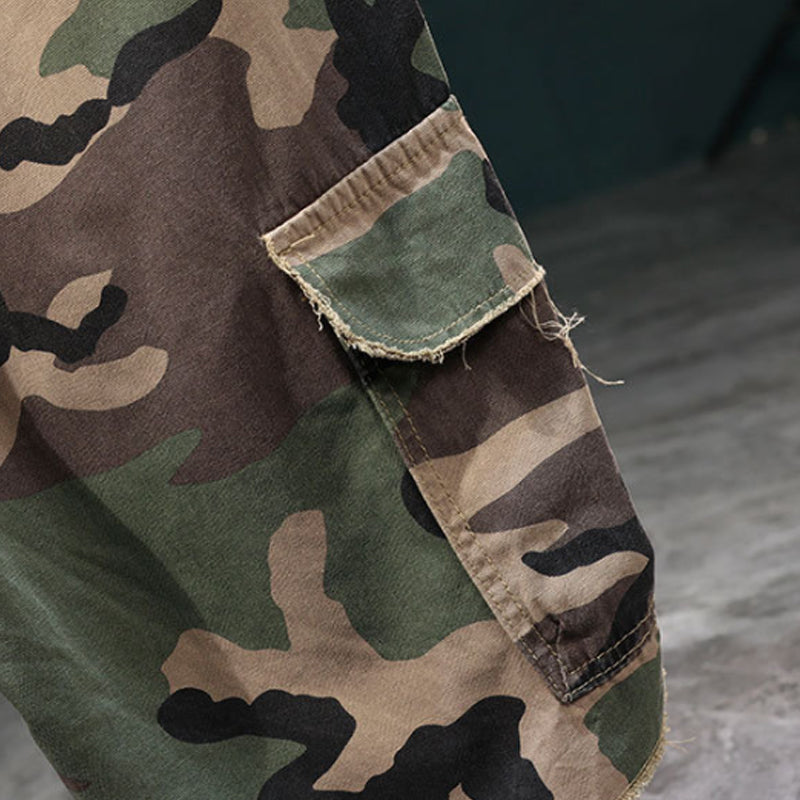 ⏰🔥51 % de réduction pour une durée limitée + livraison gratuite🔥⏰Short cargo camouflage à clous pour homme