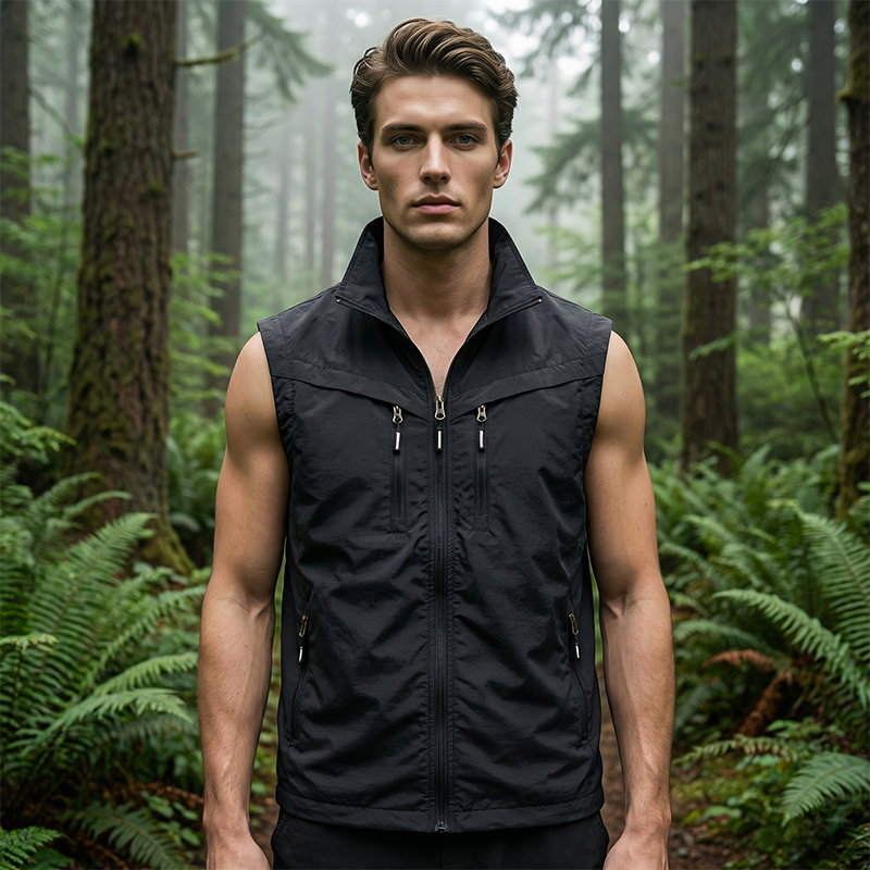 🎽 PROMO LIMITÉE 50% DE RÉDUCTION ! ✨ Gilet Utilitaire Homme – Multi-Poches, Polyester Léger & Sans Manches 🌲