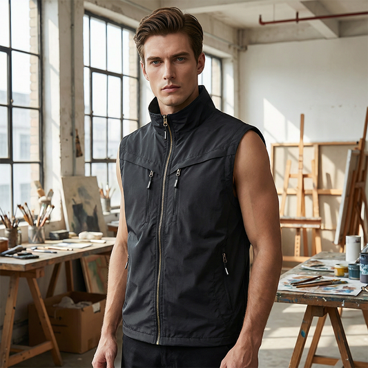 🎽 PROMO LIMITÉE 50% DE RÉDUCTION ! ✨ Gilet Utilitaire Homme – Multi-Poches, Polyester Léger & Sans Manches 🌲
