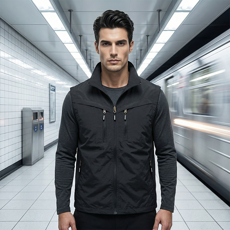 🎽 PROMO LIMITÉE 50% DE RÉDUCTION ! ✨ Gilet Utilitaire Homme – Multi-Poches, Polyester Léger & Sans Manches 🌲