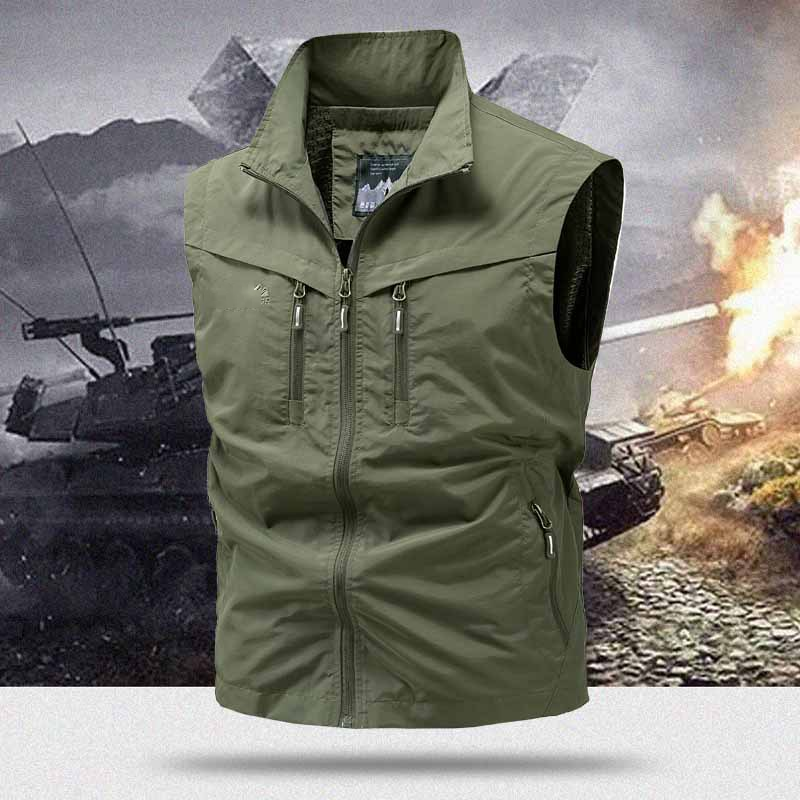 🎽 PROMO LIMITÉE 50% DE RÉDUCTION ! ✨ Gilet Utilitaire Homme – Multi-Poches, Polyester Léger & Sans Manches 🌲