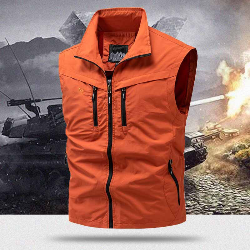🎽 PROMO LIMITÉE 50% DE RÉDUCTION ! ✨ Gilet Utilitaire Homme – Multi-Poches, Polyester Léger & Sans Manches 🌲