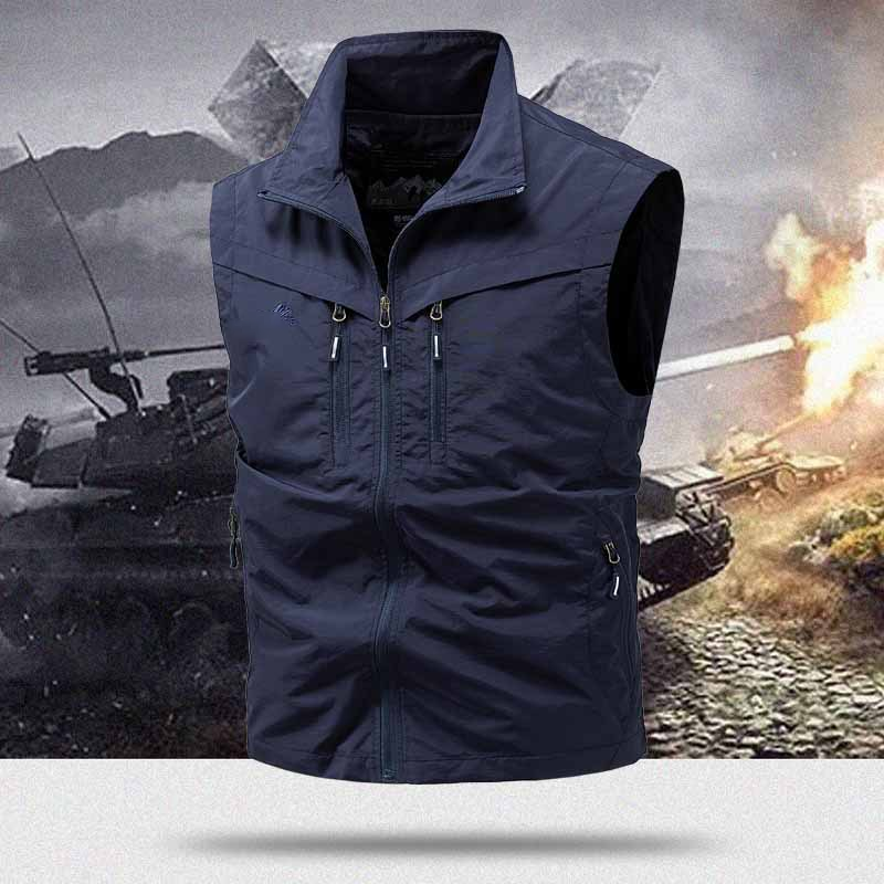 🎽 PROMO LIMITÉE 50% DE RÉDUCTION ! ✨ Gilet Utilitaire Homme – Multi-Poches, Polyester Léger & Sans Manches 🌲