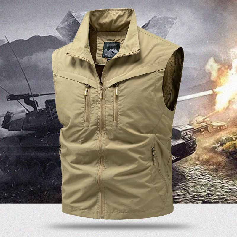 🎽 PROMO LIMITÉE 50% DE RÉDUCTION ! ✨ Gilet Utilitaire Homme – Multi-Poches, Polyester Léger & Sans Manches 🌲