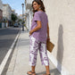 ✨53 % de réduction 🔥💙 Ensemble décontracté composé d'un haut long superposé à col rond et d'un pantalon à jambes larges