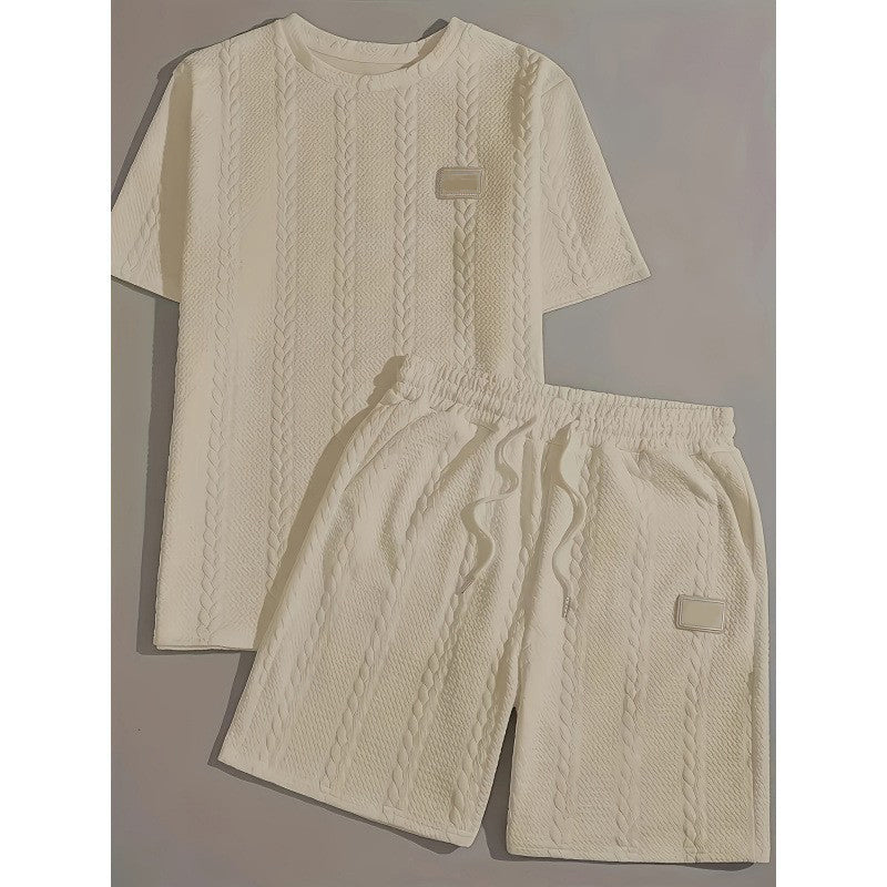 👕 OFFRE SPÉCIALE : 50% DE RÉDUCTION ! ☀️ Ensemble 2 Pièces Homme (T-shirt & Short) – Tissu Doux Respirant, Coupe Décontractée & Style Minimaliste 🩳
