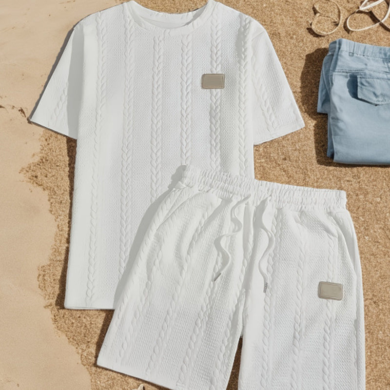 👕 OFFRE SPÉCIALE : 50% DE RÉDUCTION ! ☀️ Ensemble 2 Pièces Homme (T-shirt & Short) – Tissu Doux Respirant, Coupe Décontractée & Style Minimaliste 🩳