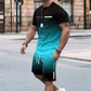 🔥VENTE CHAUDE🔥Ensemble T-shirt à dégradé de couleurs et short pour homme – Confort décontracté au quotidien