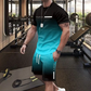 🔥VENTE CHAUDE🔥Ensemble T-shirt à dégradé de couleurs et short pour homme – Confort décontracté au quotidien