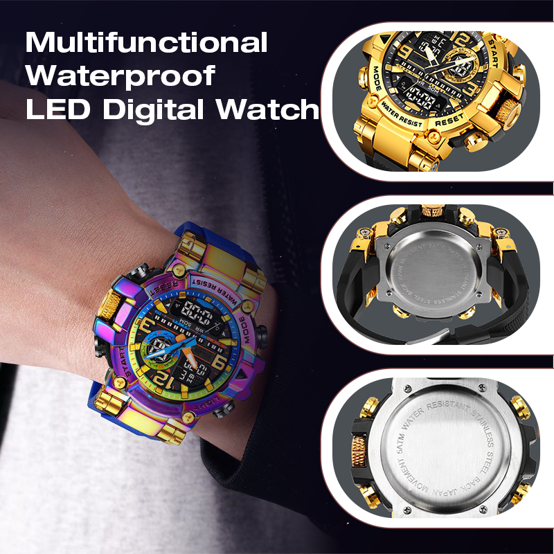 🎁 Nouveauté -50 % 💥 Montre numérique LED étanche multifonctionnelle