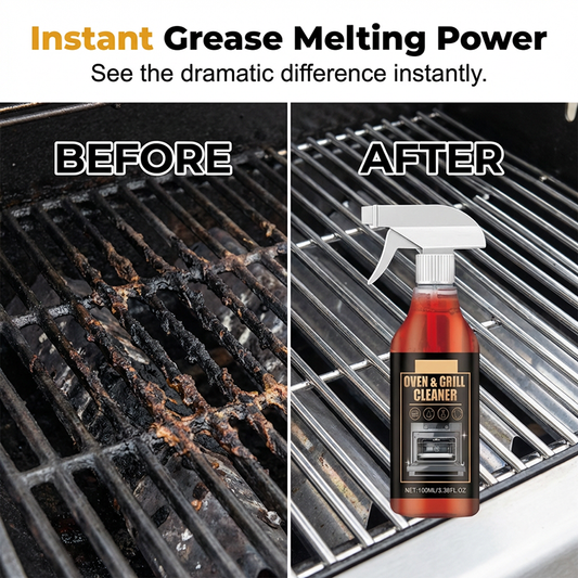 🔥🍖 50% DE RÉDUCTION – Spray dégraissant ultra-puissant à action rapide pour barbecues | Dissout les graisses incrustées en quelques secondes, sans grattage 💨✨
