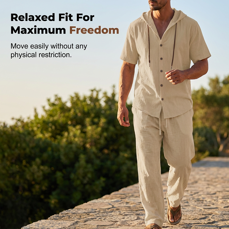 🔥Offres spéciales - Ensemble chemise à capuche et pantalon décontracté pour homme