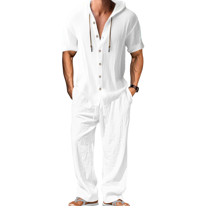 🔥Offres spéciales - Ensemble chemise à capuche et pantalon décontracté pour homme