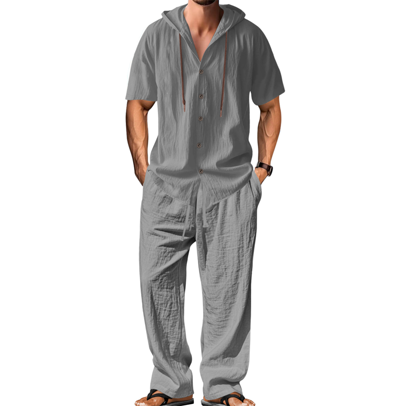 🔥Offres spéciales - Ensemble chemise à capuche et pantalon décontracté pour homme