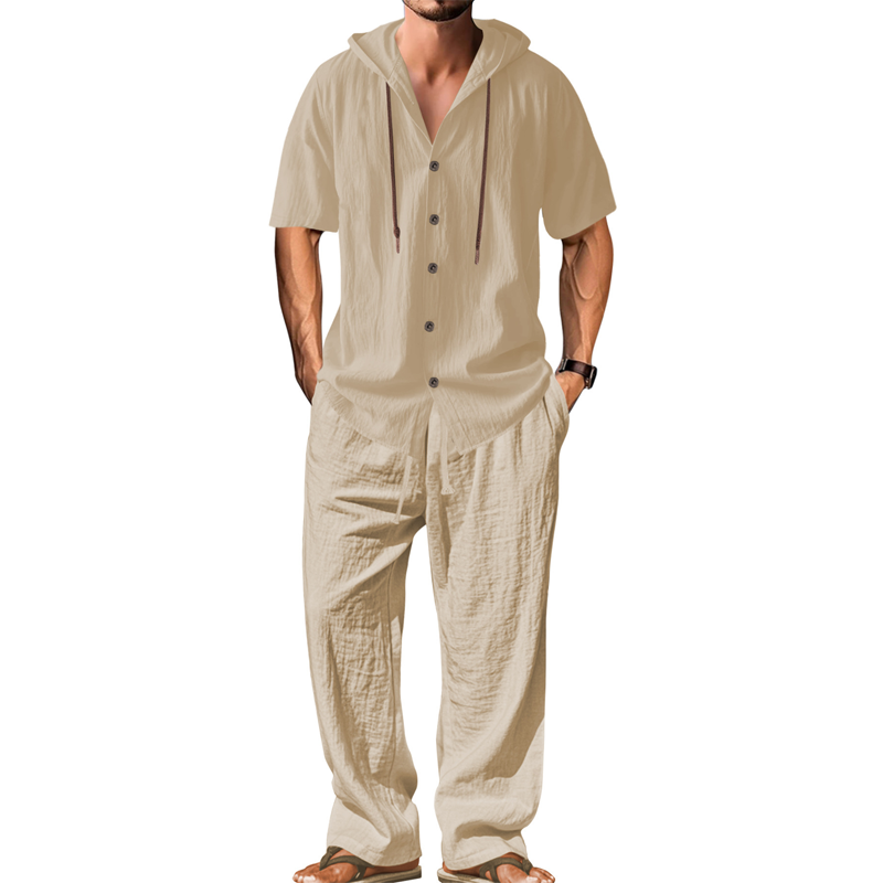 🔥Offres spéciales - Ensemble chemise à capuche et pantalon décontracté pour homme
