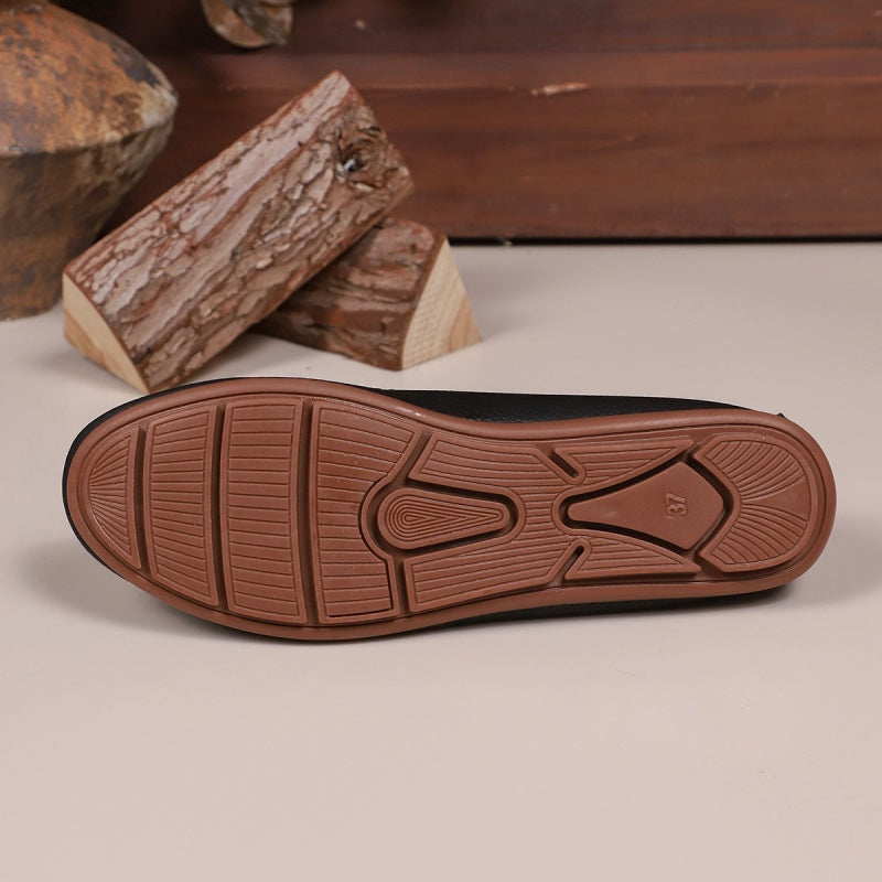 Mocassins plats en similicuir pour femme