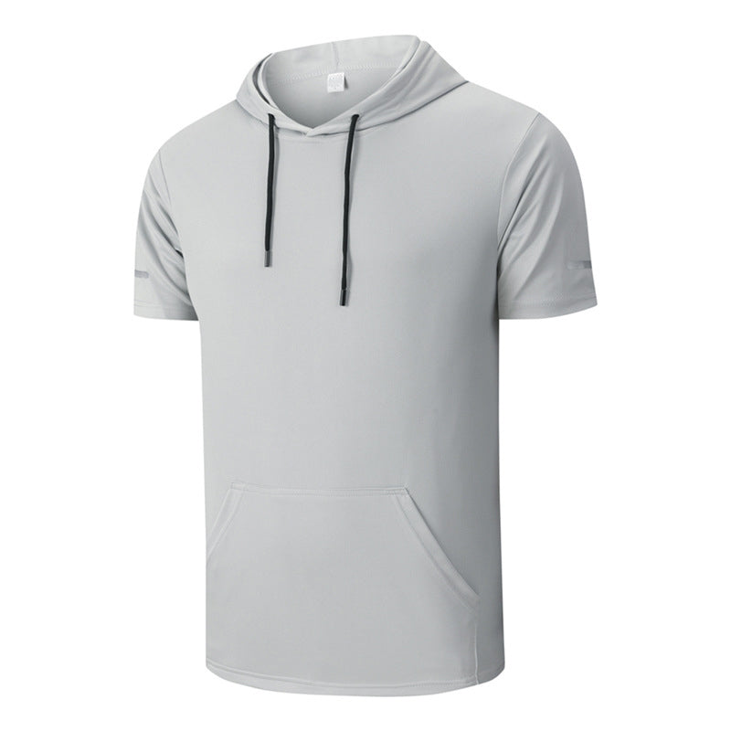 🌞 🎽 T-shirt à capuche pour homme à séchage rapide, à porter toute la journée – Respirant, élégant et doté de nombreuses poches 🧢