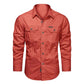 Chemise de travail en coton à manches longues pour homme