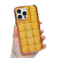 🔥Étui de téléphone élégant transparent à motif quadrillé en relief✈️