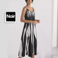 ❤️❤️Robe Imprimée à Col en V et à Bretelles Spaghetti pour Femmes
