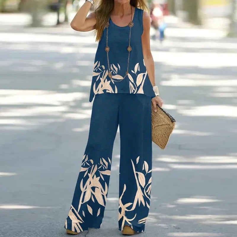 Ensemble débardeur et pantalon large pour femme
