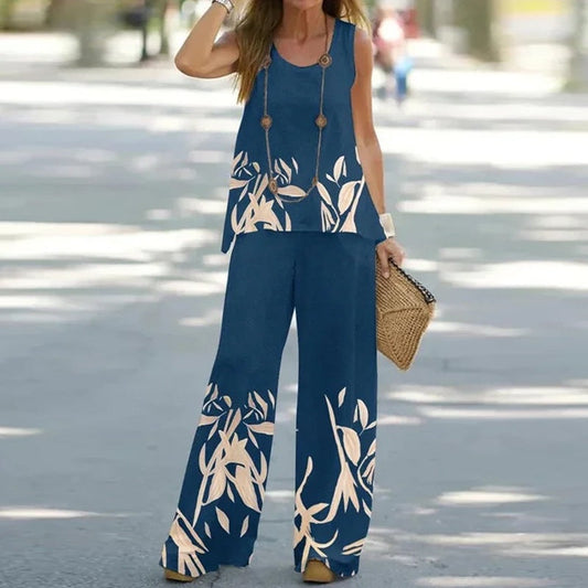 Ensemble débardeur et pantalon large pour femme