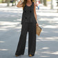 Ensemble débardeur et pantalon large pour femme