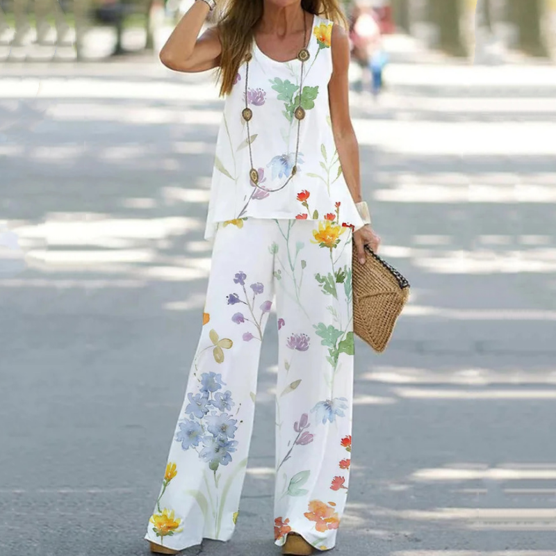 Ensemble débardeur et pantalon large pour femme