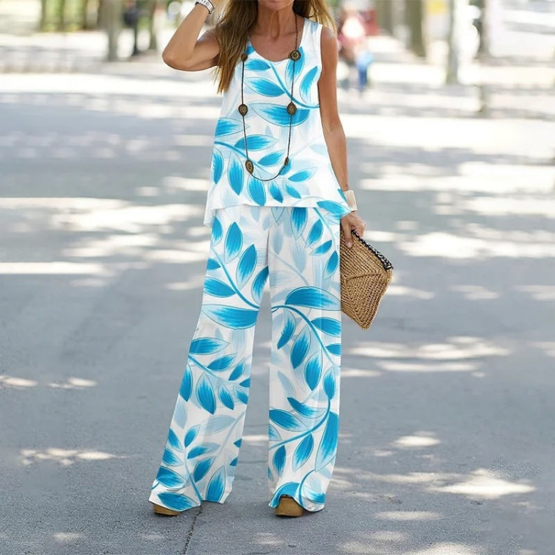 Ensemble débardeur et pantalon large pour femme
