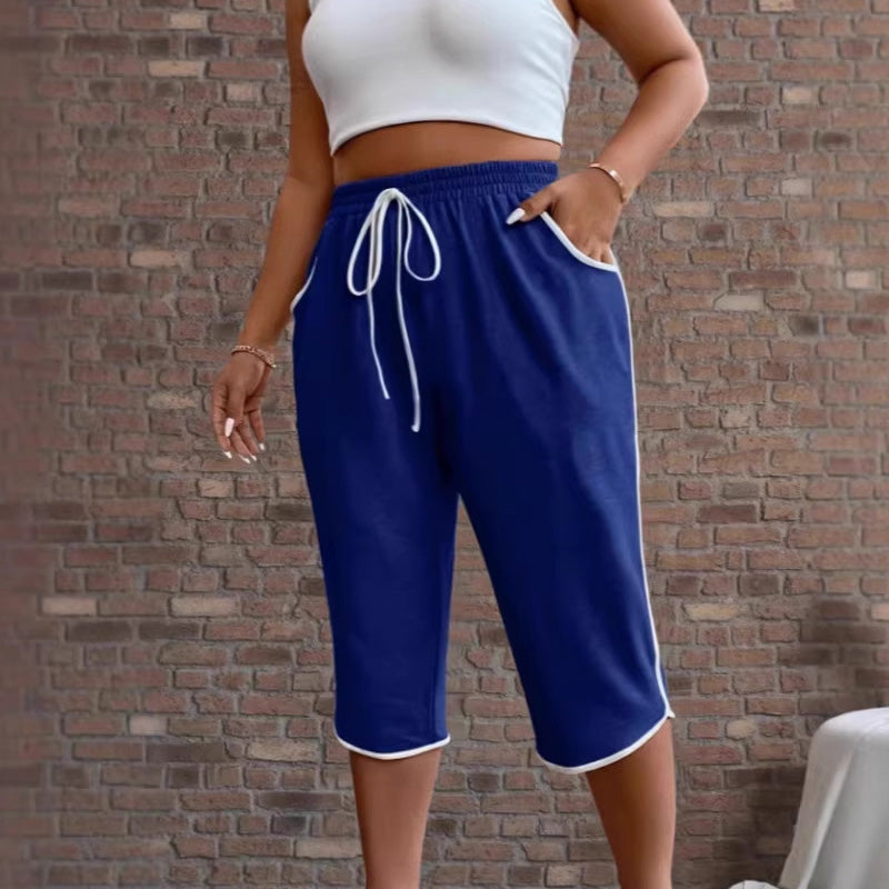 💐50% DE RÉDUCTION ! Pantalon capri à cordon de serrage pour femme – Léger & pratique pour tous les jours 🌸☁️【Offre Limitée】