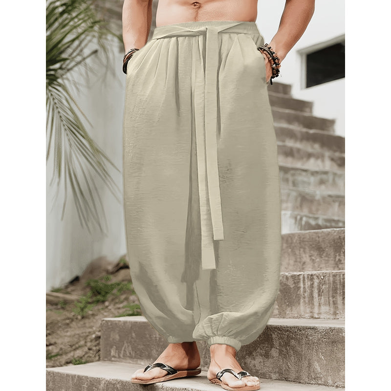 👖 PROMO LIMITÉE 50% DE RÉDUCTION ! ✨ Pantalon Harem Homme – Détendu, Chevilles Élastiques, Coton ✨