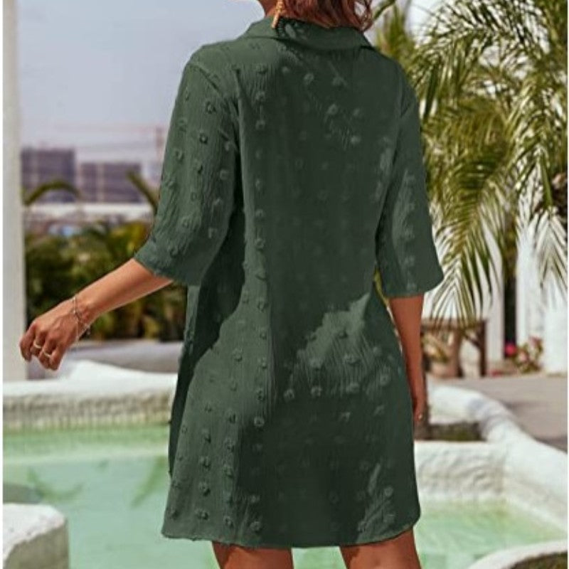 👚 48% DE RÉDUCTION ! ✨ Chemise décontractée oversize en mousseline jacquard pour femme – Légère, fluide & élégante – parfaite pour un look chic au quotidien 🌸