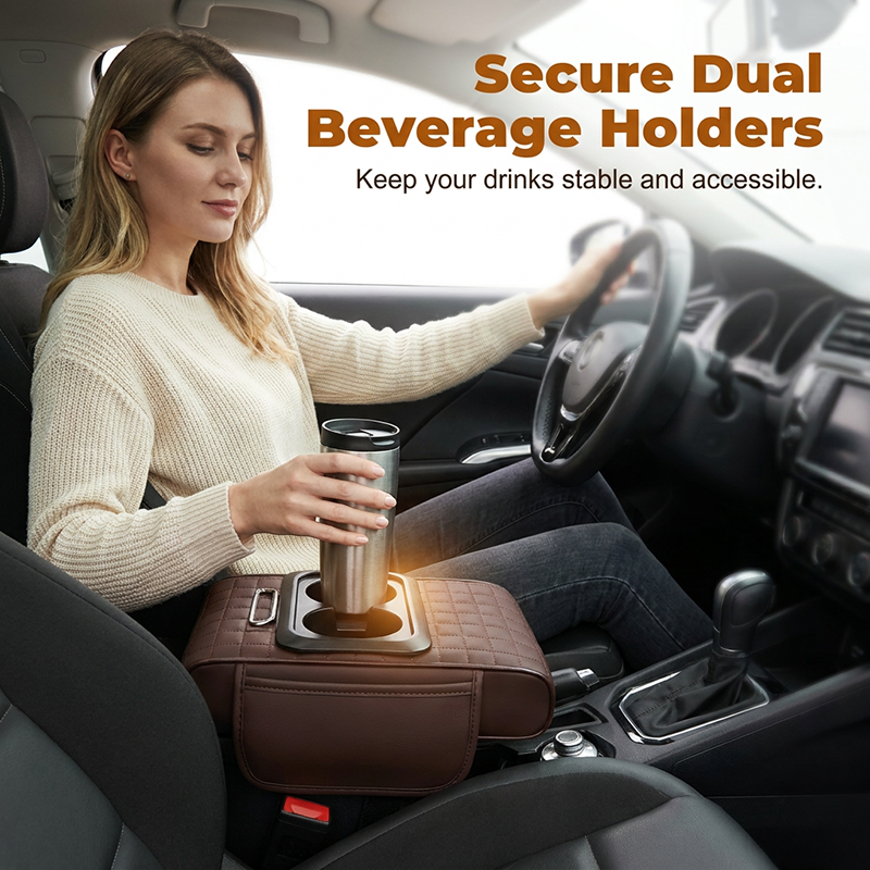 Boîte de rangement multifonction pour console centrale de voiture et accoudoir