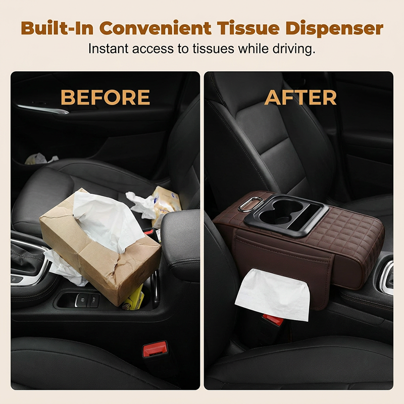 Boîte de rangement multifonction pour console centrale de voiture et accoudoir