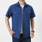 Chemise décontractée à manches courtes en coton pour homme