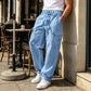 Pantalon cargo en coton et lin pour homme