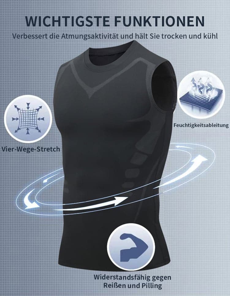 💨Gilet de Mise en Forme Homme ✅ Compression Confort & Silhouette Lissée | Discret au Quotidien 💪